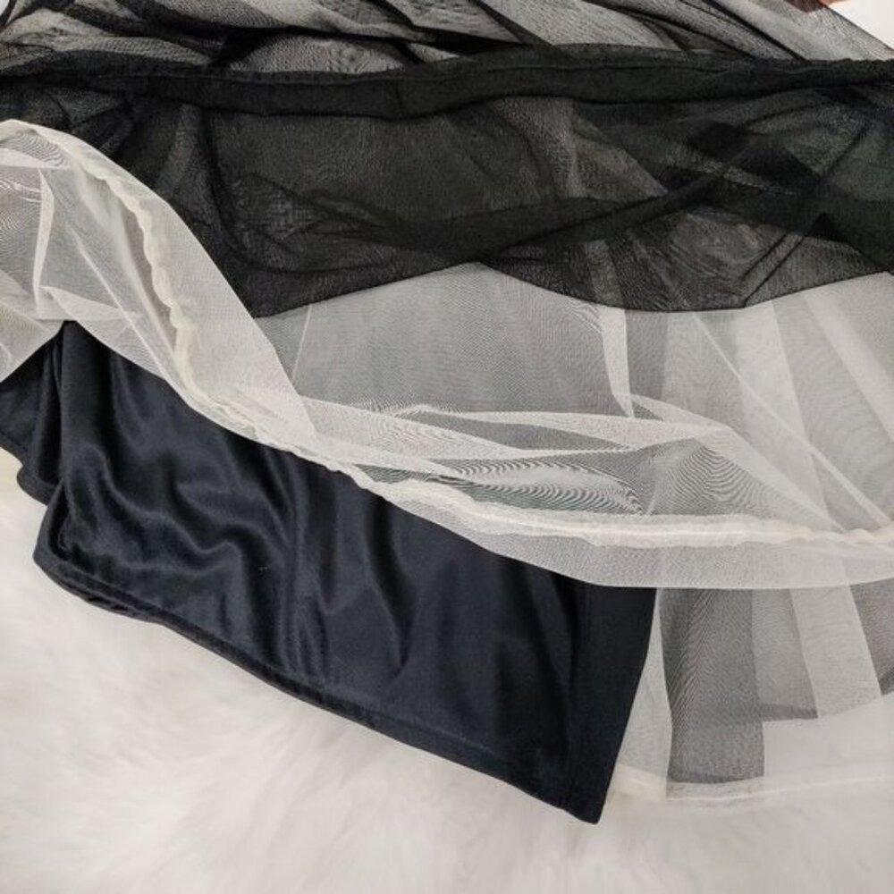 Alexia Admor New York  Long Full Length Whimsy Glam Grunge Tulle Skirt in Black - Picture 6 of 13